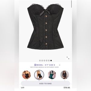 EUC Savage X Fenty Black Lingerie Corset L